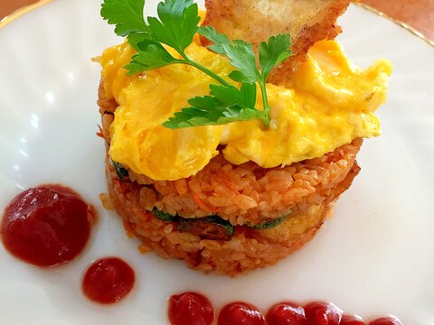 トリュフ香るふんわりチキンのお洒落オムライス